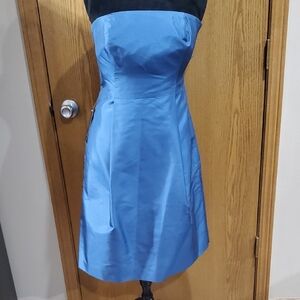Ann Taylor Strapless Blue Sheath Dress for Prom